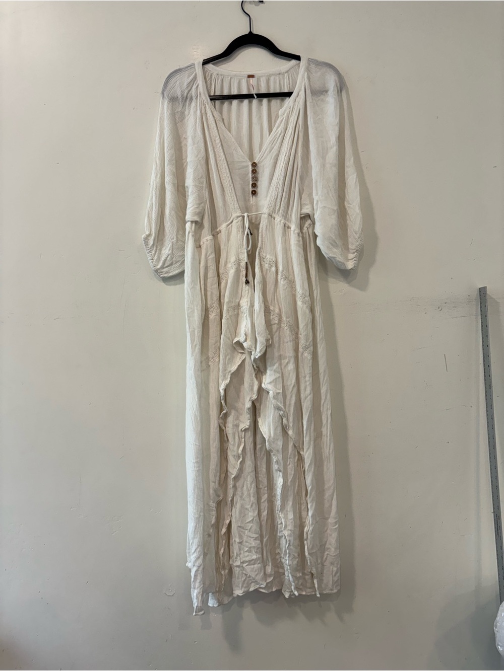 Free People Plenty of Love Lace Maxi Dress Festival Summer Sundress S Ivory